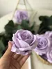 Flores decorativas 10pcs lavanda seda rosa cabeça artificial em massa FALK para festa de casamento decoração