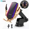 Snabbladdning Automatisk montering Qi Wireless Car Charger Holder Air Vent Phone 10W laddar för iPhone 13 12 11x8 Samsung