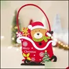 Christmas Decorations Christmas Decorations 2022 Candy Basket Felt Storge Bag For Packaging Small Gift Fruit Decor Drop Delivery Hom Dh4Ut