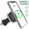 Fast Charge Bonola 15W Magnetic Wireless Car Зарядное устройство для iPhone 13/11/XS Max Qi Outlet