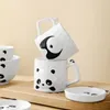 Bowls Panda Plates Kid Cartoon Ceramic Tableware Coffee Cup Kitchen Soup Dish Salad Bowl Handmade High Quality Fine Porcelain