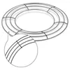 Decorative Flowers 20/25/30/35CM Round Hoop DIY Christmas Decoration Wire Wreath Frame Wall Hanging Sturdy For Wedding Metal Valentines