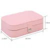 Jewelry Pouches Box Travel Jeweler Organizer Case Showcase Earring Cards Packaging Display Ring Boxes Jewellery Storage With Compartment
