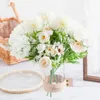 Dekorative Blumen Seide Mehrfarbiger Blumenstrauß Künstliche Hortensie Rosenkugel Chrysantheme DIY Weihnachtsdekorationen für Zuhause Hochzeit