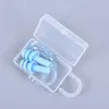 2PCS Anti-Noise Earplugs Nose Clip Case Protective Waterproof Protection Ear Plug Silicone Swim Dive Supplies security protect