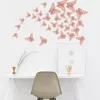 12 Adesivi murali farfalla cava 3D Adesivi fai da te per la decorazione domestica Camera dei bambini Festa nuziale Farfalla decorativa Inventario BBA306