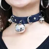 Choker Zimno Goth Collar Girls PU 가죽 하네스 벨 여성을위한 펜던트 목걸이 펑크 파티 클럽 Chockers 고딕 보석 보석