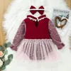 Meisje jurken prinses babyjurk feestvestidos baby outfit pailletten schattige kleding tule romper gebreide kerstdressen