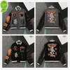 Fleece Men's Jacket 2023 Spring and Autumn New Fashion Brand Offs Style Ow brodered Patchwork Bomber Woolen Lovers '