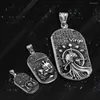 Pendentif Colliers Punk Acier Inoxydable Chien Tag Chambre Or Rétro Douze Constellations Fadeless Haut de gamme Bijoux Amulette Cadeau D'anniversaire