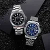 Montres mécaniques automatiques 3235 type 40mm lumineux Datejust fonction automatique mécanique affaires bande en acier verre bleu ZZ4N