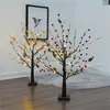 Strings 55cm 24LED Artificial Fruit Tree Light Battery Operated Glowing Branch Table Lamp Night For Xmas Bedroom Home Party Decor