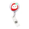 Porte-clés New Sile Mignon Fruits Amp Fleurs Rétractable Badge Reel Étudiant Infirmière Exposition Enfermera Nom Carte Id Poitrine Drop Delivery Smtaz