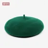 Berets Winter 40 Colors Wool Beret Caps Женщины, девочка, густая теплое французское художник тыква шляпа шапочка головная одежда