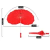 Parapluies Parapluie d'amour créatif en Forme de Coeur Cadeau de Mariage de mariée Couleur Unie Rouge Parapluie imperméable et Coupe-Vent pour Hommes et Femmes