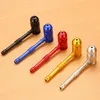 Colorful Aluminium Alloy Non-slip Pipes Dry Herb Tobacco Filter Silver Screen Handpipes Smoking Removable Mini Tube With Cover Cigarette Holder DHL