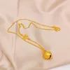 Collane con ciondolo Gioielleria raffinata Collana a maglia sottile in oro 18 carati all'ingrosso Moda Fiocco di neve Campana Donna Ragazza Regalo di nozze di compleanno