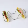 Dinnerware Sets Iron Shelf Taco Holder Pancake Display Frame Stand Mexican Rack Fast Snack Eggette Cooling Pizza Tool 1pcs