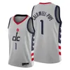 2021-22 75. rocznica zszywana męska koszykówka Bradley Beal Deni avdija Rui Hachimura Daniel Gafford Davis Bertans Isaiah Todd Gray Jersey