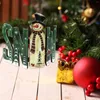 크리스마스 장식 2022 가정 나무 중심 표지판 Xmas Joy Table Ornament와 Santa Claus Wonderful