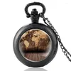 Pocket Watches Vinatge Design Bronze Color Classic Quartz Watch Charm Men Women Paarhang kettinguren klokcadeaus