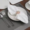 Pierścionki z serwetkami metalowa choinka klamra łuk kwiat w diet pędzel ślub el stół zasilające okrąg