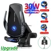 Fast Charge Automatic 30w Qi Wireless Car Magnetic Charger Usb Air Vent Top Phone Holder Stand for iphone 13 12