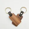 Keychains 10Pcs Wooden Keychain Rectangular Collectible Key Ring Car Bag Hanging Pendant Painting Crafts Cute