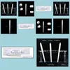 Aiguilles De Maquillage Permanentes Conseils De Qualité Supérieure 50Pcs Maquillage Permanent Blanc Stylos Microblading Jetables Avec 7/12/14/17 / 18U Broches Aiguille Dhspq