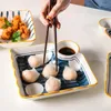 食器は日本のクリエイティブセラミックjiaoziプレートの食器と酢統合デザート寿司を設定します