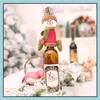 Christmas Decorations Christmas Wine Bottle Cap Set Er Decorations Hanging Ornaments Hat Xmas Dinner Party Home Table Decoration Sup Dheax