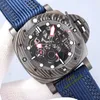 Limitowana edycja luksusowe męskie zegarki import 2555 Mechaniczne samodzielne automatyczne ruchy 47 mm 904L stalowy gumowy pasek Super Luminous