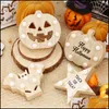 Dekoracja imprezowa Halloween drewniane świetliste dekoracje wewnętrzne i zewnętrzne ozdoby dekoracyjne wakacyjne ubranie w świąteczne dostawa imprezy DHGCT