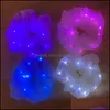 Accessoires De Cheveux Led Bandeaux Lumineux Chouchous Femmes Filles Chapeaux Corde À Cheveux Simple Bande De Poignet Anneaux Élastiques Anniversaire Partie Dh5Mq