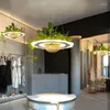 Pendant Lamps The Nordic Plant Meals Chandeliers Modern Dining Room Balcony Glass Lamp Acrylic Shop Outfit LED Decorative Lights