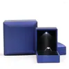 Schmuckbeutel Hochwertige Box mit LED-Licht für Verlobung, Hochzeit, Ringe, Festival, Geburtstag, Jewerly-Ring-Display, Geschenkboxen