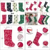 Juldekorationer designade linne julstrumpor för Xmas Tree Decoration Hanging Custom Party Holiday Supplies Gift Drop Delive Dhu8h