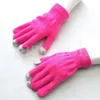 Gants à écran tactile couleur bonbon Party Favor Winters gardent au chaud les gants à tricoter Hiver résistant au froid Gant à cinq doigts DE876