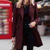 Women's Trench Coats Thermal Great Anti-wrinkle Lady Coat Thick Spring Pockets For Work