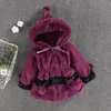 Down Coat pluche dikke kinderkleding jas schattig baby kinderkleding herfst en winter katoenen capuchon warm meisje 221107