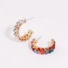 Stud Earrings Itenice 1pcs Bohemian Crystal Ear Cuff Earring Women Multicolored No Pierced Small Bridal Wedding Jewelry