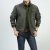 Jackets masculinos Autumn Winter Mens Casacos e Cotton Business Casual Bomber Jacket Brand Round M-3xl