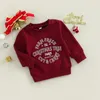 Clothing Sets FOCUSNORM 0-6Y Christmas Baby Girls Boys Sweatshirt T Shirts Xmas Letter Printed Long Sleeve Pullover Tops 221028