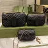 Marmont Bags Fashion Classic Designer Mini Black Chain Bag Bag Leather Leather Prester Luxury Wallet Messenger Women Crossbody Cluth Guccie
