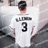 College Baseball Wears Custom Uomo Donna Gioventù Bambini 3 ILLENIUM Jersey Bianco Nero Cucito Girocollo Maglie da baseball Economici Mix Ordine Taglia S-4XL