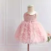 Girl Dresses Teenmiro Baby Girls Fluffy Bow Princess Dress Toddler Kids Birthday Party Tulle Children Pink Lolita Ball Gown