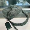 高級デザイナー冬ウール枕タビーショルダーバッグソフトレザー裏地クロスボディバッグクラシックゴールドハードウェアラベルハンドバッグ2つの取り外し可能なファーストラップ財布
