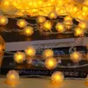 Saiten 10 Meter 80 Stück LEDs Weihnachten Schneeball LED String Licht Tragbare Party Batterie Outdoor Garten Dekoration