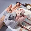 Anahtarlıklar yumuşak sevimli peluş fare anahtar zinciri yaratıcı kürk top bebek kolye yıllık toplantı hediye çanta dekorasyon