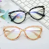 Tasarımcı Gözlükler Seksi Güneş Gözlüğü Kadın Kedi Göz Okuma Gözlükleri Çerçeveler Bilgisayar Anti Mavi Işık Tasarımcı Bayanlar Optik gözlükler Moda Ey